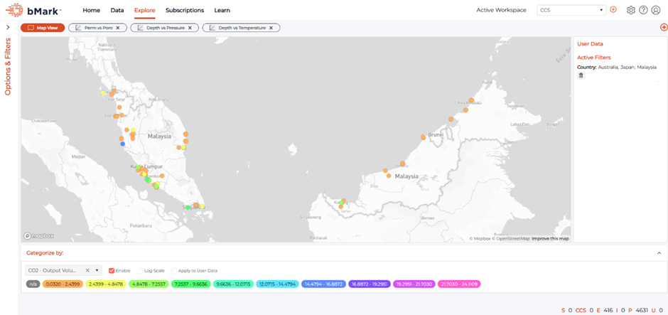 Map of CCS emitters in Malaysia